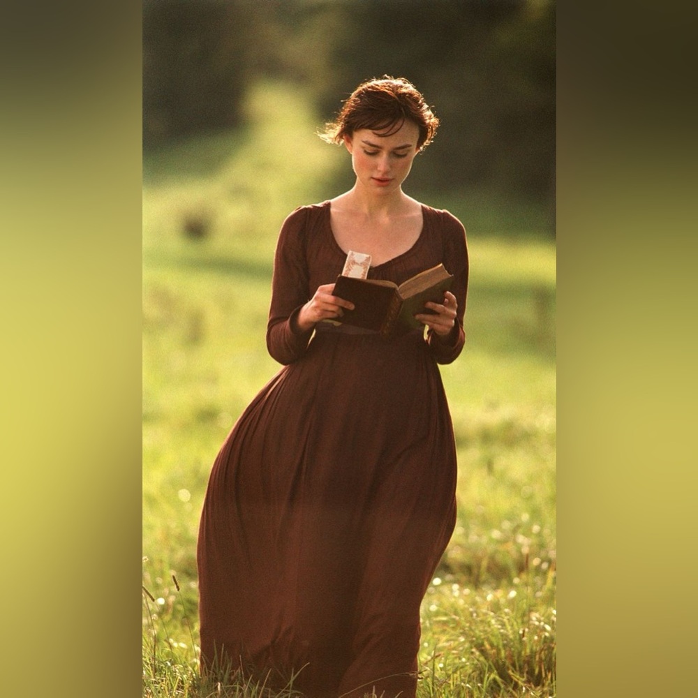 Handmade “Elizabeth Bennet” Pride and Prejudice Brown Linen Blend Dress